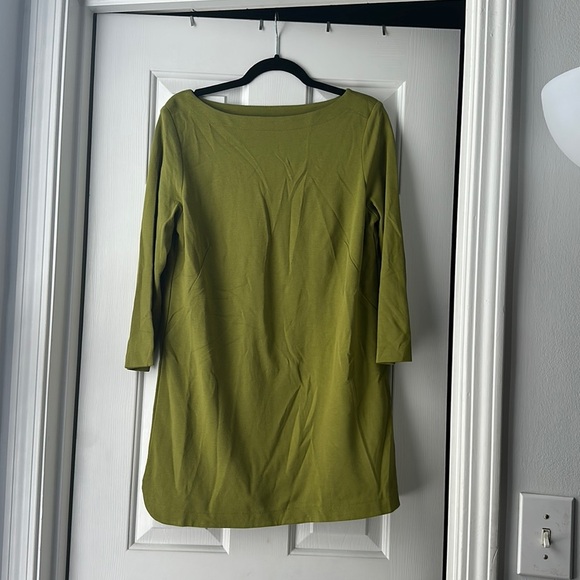 J Jill ponte green boat neck 3/4 sleeve tunic size medium casual minimalist soft - Picture 1 of 3